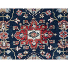 Load image into Gallery viewer, 10&#39;1&quot;x13&#39;10&quot; Yale Blue, Karajeh Design with Geometric Medallions, Hand Knotted, Soft Wool, Oriental Rug FWR61818