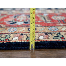 Load image into Gallery viewer, 10&#39;1&quot;x13&#39;10&quot; Yale Blue, Karajeh Design With Geometric Medallions, Hand Knotted, Soft Wool, Oriental Rug FWR61818