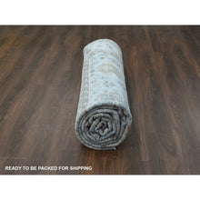 Load image into Gallery viewer, 10&#39;1&quot;x14&#39;2&quot; Medium Gray, Karajeh And Geometric Medallions Design, 100% Wool, Hand Knotted, Oriental Rug FWR61830