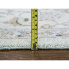 Load image into Gallery viewer, 8&#39;10&quot;x11&#39;9&quot; Beau Blue, Hand Knotted, Soft Pile, Denser Weave, Oushak With Floral Motifs, Pure Wool, Oriental Rug FWR61866