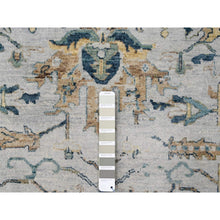 Load image into Gallery viewer, 8&#39;10&quot;x11&#39;10&quot; Pastel Gray, Broken And Erased Persian Heriz All Over Design With Soft Color Palette, Dense Weave, Hand Knotted, Pure Wool, Oriental Rug FWR61872