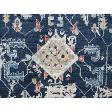 Load image into Gallery viewer, 6&#39;x9&#39; Imperial Blue, Broken and Erased Persian Heriz All Over Design, Soft Color Palette, Hand Knotted, 100% Wool, Denser Weave, Oriental Rug FWR61884