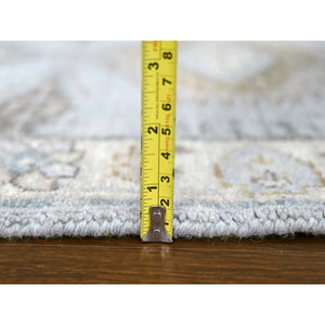 2'2"x3' Jet Gray, Persian Village Inspired Geometric Elements Design, Pure Wool, Natural Dyes, Denser Weave, Hand Knotted, Sample, Mat, Oriental Rug FWR61932