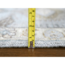 Load image into Gallery viewer, 2&#39;2&quot;x3&#39; Jet Gray, Persian Village Inspired Geometric Elements Design, Pure Wool, Natural Dyes, Denser Weave, Hand Knotted, Sample, Mat, Oriental Rug FWR61932