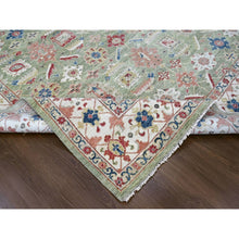 Load image into Gallery viewer, 8&#39;x9&#39;10&quot; Artichoke Green, All Over Heriz Design, Natural Dyes, Plush And Lush, Hand Knotted, Pure Wool, Oriental Rug FWR61956