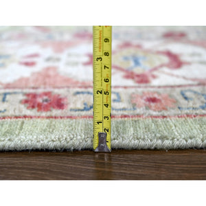 8'x9'10" Artichoke Green, All Over Heriz Design, Natural Dyes, Plush And Lush, Hand Knotted, Pure Wool, Oriental Rug FWR61956