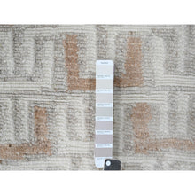 Load image into Gallery viewer, 2&#39;1&quot;x3&#39; Bone White, Minimalist Swedish Design, Hand Knotted, Organic Wool, Mat, Sample, Oriental Rug FWR61974