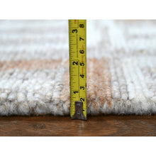 Load image into Gallery viewer, 2&#39;1&quot;x3&#39; Bone White, Minimalist Swedish Design, Hand Knotted, Organic Wool, Mat, Sample, Oriental Rug FWR61974