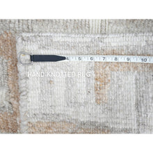 Load image into Gallery viewer, 2&#39;1&quot;x3&#39; Bone White, Minimalist Swedish Design, Hand Knotted, Organic Wool, Mat, Sample, Oriental Rug FWR61974