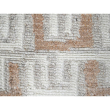 Load image into Gallery viewer, 2&#39;1&quot;x3&#39; Oyster White, Minimalist Swedish Design, Hand Knotted, 100% Wool, Sample, Mat, Oriental Rug FWR61986