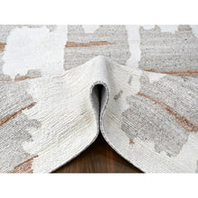 Load image into Gallery viewer, 8&#39;2&quot;x10&#39; Alabaster White, Minimalist Swedish Design, Flat Weave with Pile, Hand Knotted, Natural Wool, Oriental Rug FWR62010