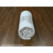 Load image into Gallery viewer, 8&#39;2&quot;x10&#39; Alabaster White, Minimalist Swedish Design, Flat Weave with Pile, Hand Knotted, Natural Wool, Oriental Rug FWR62010