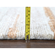 Load image into Gallery viewer, 8&#39;2&quot;x10&#39; Alabaster White, Minimalist Swedish Design, Flat Weave with Pile, Hand Knotted, Natural Wool, Oriental Rug FWR62010