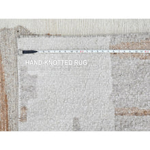 Load image into Gallery viewer, 8&#39;2&quot;x10&#39; Alabaster White, Minimalist Swedish Design, Flat Weave with Pile, Hand Knotted, Natural Wool, Oriental Rug FWR62010