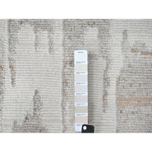 Load image into Gallery viewer, 2&#39;2&quot;x3&#39; Swan White, Minimalist Swedish Design, Flat Weave with Pile, Hand Knotted, Organic Wool, Mat, Sample, Oriental Rug FWR62016