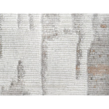 Load image into Gallery viewer, 2&#39;1&quot;x3&#39; Parchment White, Minimalist Swedish Design, Flat Weave with Pile, Hand Knotted, Organic Wool, Mat, Sample, Oriental Rug FWR62022