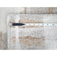 Load image into Gallery viewer, 2&#39;1&quot;x3&#39; Parchment White, Minimalist Swedish Design, Flat Weave with Pile, Hand Knotted, Organic Wool, Mat, Sample, Oriental Rug FWR62022