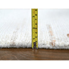 Load image into Gallery viewer, 10&#39;x14&#39;2&quot; Oyster White, Hand Knotted, Minimalist Swedish Design, Flat Weave with Pile, Natural Wool, Oriental Rug FWR62034