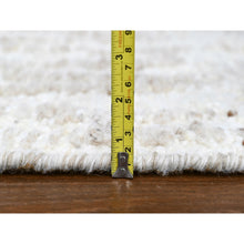 Load image into Gallery viewer, 2&#39;6&quot;x11&#39;10&quot; Bone White, Minimalist Swedish Design, Hand Knotted, Pure Wool, Runner, Oriental Rug FWR62058