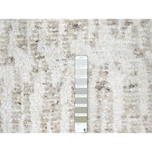 Load image into Gallery viewer, 2&#39;6&quot;x7&#39;9&quot; Alabaster White, Minimalist Swedish Design, Hand Knotted, 100% Wool, Runner, Oriental Rug FWR62070