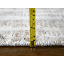 Load image into Gallery viewer, 2&#39;6&quot;x7&#39;9&quot; Alabaster White, Minimalist Swedish Design, Hand Knotted, 100% Wool, Runner, Oriental Rug FWR62070