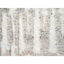 Load image into Gallery viewer, 2&#39;x2&#39;9&quot; Bone White, Minimalist Swedish Design, Hand Knotted, Organic Wool, Sample, Mat, Oriental Rug FWR62076