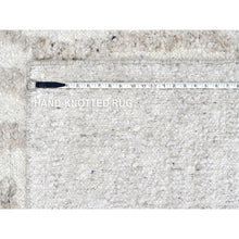 Load image into Gallery viewer, 10&#39;x13&#39;10&quot; Bone White, Minimalist Swedish Design, Hand Knotted, Pure Wool, Oriental Rug FWR62094