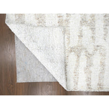 Load image into Gallery viewer, 12&#39;2&quot;x15&#39; Alabaster White, Minimalist Swedish Design, Hand Knotted, 100% Wool, XL, Oversized, Oriental Rug FWR62106