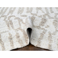 Load image into Gallery viewer, 12&#39;2&quot;x15&#39; Alabaster White, Minimalist Swedish Design, Hand Knotted, 100% Wool, XL, Oversized, Oriental Rug FWR62106