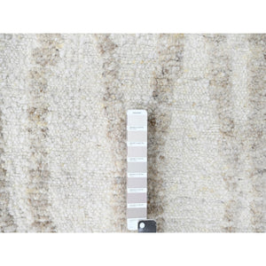 12'2"x15' Alabaster White, Minimalist Swedish Design, Hand Knotted, 100% Wool, XL, Oversized, Oriental Rug FWR62106