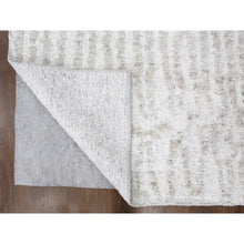 Load image into Gallery viewer, 9&#39;1&quot;x12&#39;1&quot; Bone White, Minimalist Swedish Design, Hand Knotted, Natural Wool, Oriental Rug FWR62112