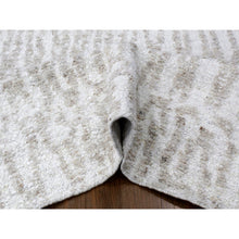 Load image into Gallery viewer, 9&#39;1&quot;x12&#39;1&quot; Bone White, Minimalist Swedish Design, Hand Knotted, Natural Wool, Oriental Rug FWR62112