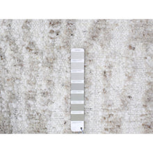 Load image into Gallery viewer, 9&#39;1&quot;x12&#39;1&quot; Bone White, Minimalist Swedish Design, Hand Knotted, Natural Wool, Oriental Rug FWR62112