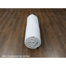 Load image into Gallery viewer, 9&#39;1&quot;x12&#39;1&quot; Bone White, Minimalist Swedish Design, Hand Knotted, Natural Wool, Oriental Rug FWR62112