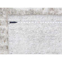 Load image into Gallery viewer, 9&#39;1&quot;x12&#39;1&quot; Bone White, Minimalist Swedish Design, Hand Knotted, Natural Wool, Oriental Rug FWR62112
