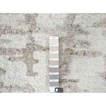 Load image into Gallery viewer, 2&#39;7&quot;x9&#39;10&quot; Parchment White, Hand Knotted, Minimalist Swedish Design, 100% Wool, Runner, Oriental Rug FWR62124