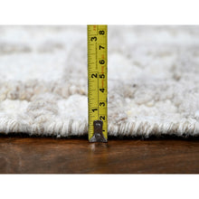 Load image into Gallery viewer, 2&#39;7&quot;x9&#39;10&quot; Parchment White, Hand Knotted, Minimalist Swedish Design, 100% Wool, Runner, Oriental Rug FWR62124