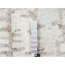 Load image into Gallery viewer, 2&#39;x2&#39;10&quot; Oyster White, Natural Wool, Minimalist Swedish Design, Hand Knotted, Mat, Sample, Oriental Rug FWR62136