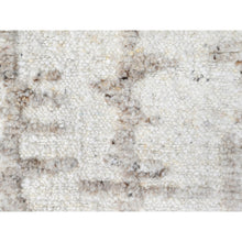 Load image into Gallery viewer, 2&#39;x2&#39;10&quot; Oyster White, Natural Wool, Minimalist Swedish Design, Hand Knotted, Mat, Sample, Oriental Rug FWR62136