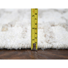 Load image into Gallery viewer, 2&#39;x2&#39;10&quot; Oyster White, Natural Wool, Minimalist Swedish Design, Hand Knotted, Mat, Sample, Oriental Rug FWR62136