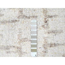 Load image into Gallery viewer, 2&#39;6&quot;x8&#39; Alabaster White, Minimalist Swedish Design, Hand Knotted, Organic Wool, Runner, Oriental Rug FWR62142