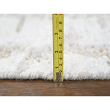 Load image into Gallery viewer, 2&#39;6&quot;x8&#39; Alabaster White, Minimalist Swedish Design, Hand Knotted, Organic Wool, Runner, Oriental Rug FWR62142