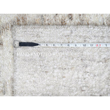 Load image into Gallery viewer, 2&#39;6&quot;x8&#39; Alabaster White, Minimalist Swedish Design, Hand Knotted, Organic Wool, Runner, Oriental Rug FWR62142