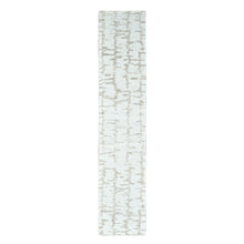 Load image into Gallery viewer, 2&#39;6&quot;x11&#39;10&quot; Lace White, Minimalist Swedish Design, Hand Knotted, 100% Wool, Runner, Oriental Rug FWR62148
