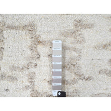 Load image into Gallery viewer, 2&#39;6&quot;x11&#39;10&quot; Lace White, Minimalist Swedish Design, Hand Knotted, 100% Wool, Runner, Oriental Rug FWR62148