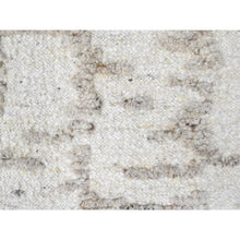 Load image into Gallery viewer, 2&#39;6&quot;x11&#39;10&quot; Lace White, Minimalist Swedish Design, Hand Knotted, 100% Wool, Runner, Oriental Rug FWR62148