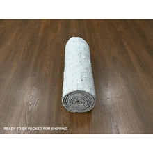 Load image into Gallery viewer, 2&#39;6&quot;x11&#39;10&quot; Lace White, Minimalist Swedish Design, Hand Knotted, 100% Wool, Runner, Oriental Rug FWR62148