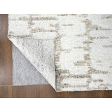 Load image into Gallery viewer, 8&#39;x10&#39; Bone White, Minimalist Swedish Design, Hand Knotted, Pure Wool, Oriental Rug FWR62154