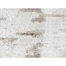 Load image into Gallery viewer, 8&#39;x10&#39; Bone White, Minimalist Swedish Design, Hand Knotted, Pure Wool, Oriental Rug FWR62154