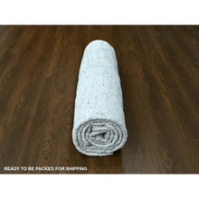 Load image into Gallery viewer, 8&#39;x10&#39; Bone White, Minimalist Swedish Design, Hand Knotted, Pure Wool, Oriental Rug FWR62154